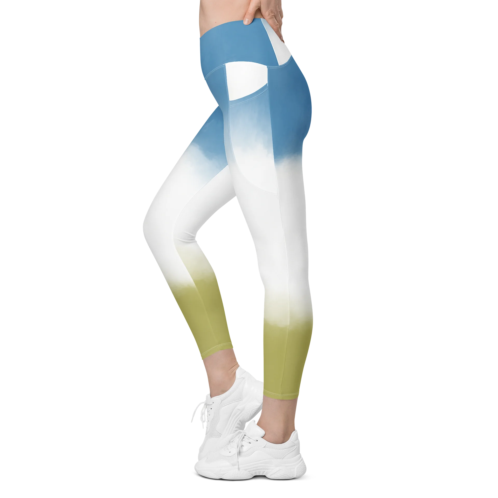 Light Blue green Leggings with Pockets product image (3)