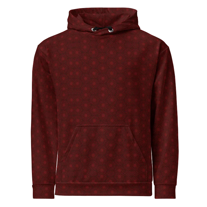Crimson Vortex Geometric Gothic Seamless Pattern Unisex Hoodie product image (1)