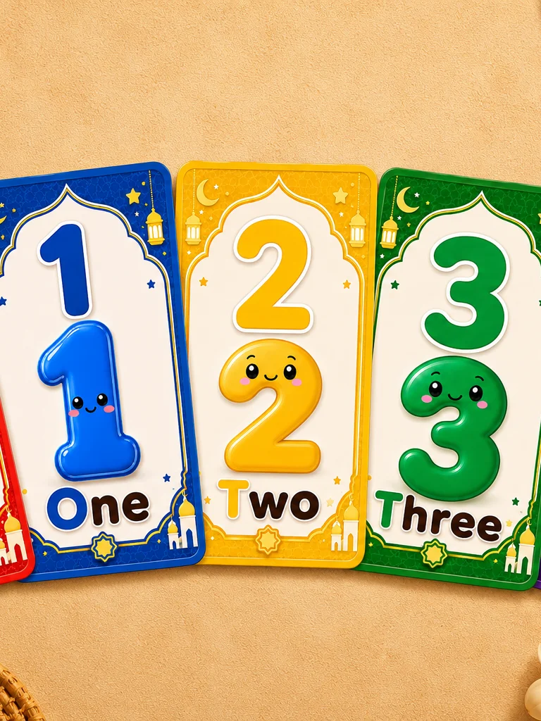 Classic Numbers Digital Flash Cards for kids | 10 Printable Cards product image (1)