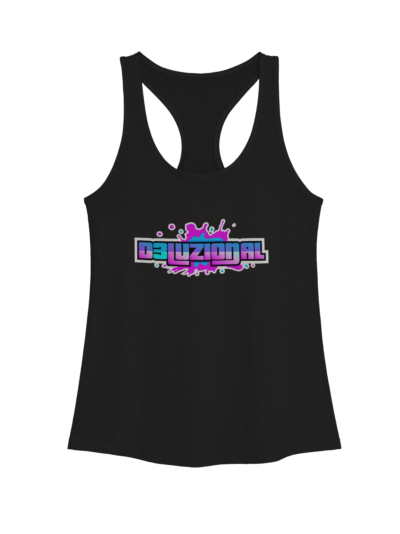 DJ D3LUZIONAL NEXT LEVEL WOMEN'S RACERBACK TANK TOP product image (1)