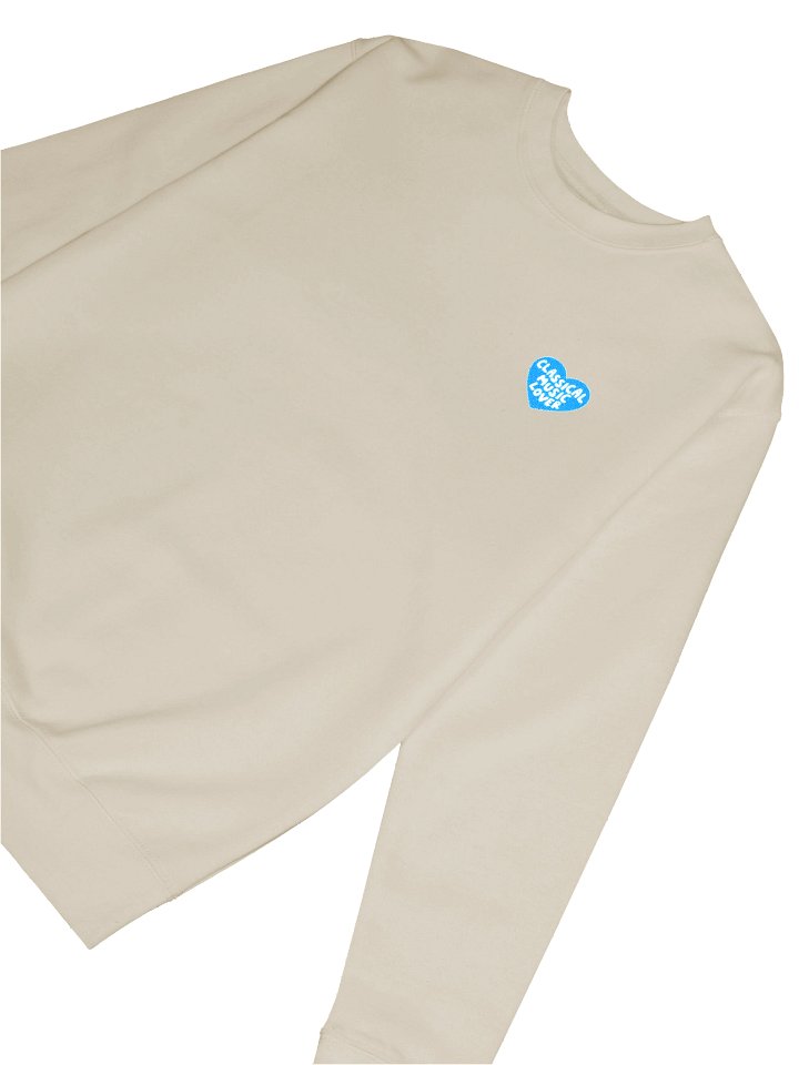 Embroidered Heart Sweatshirt - Blue product image (2)