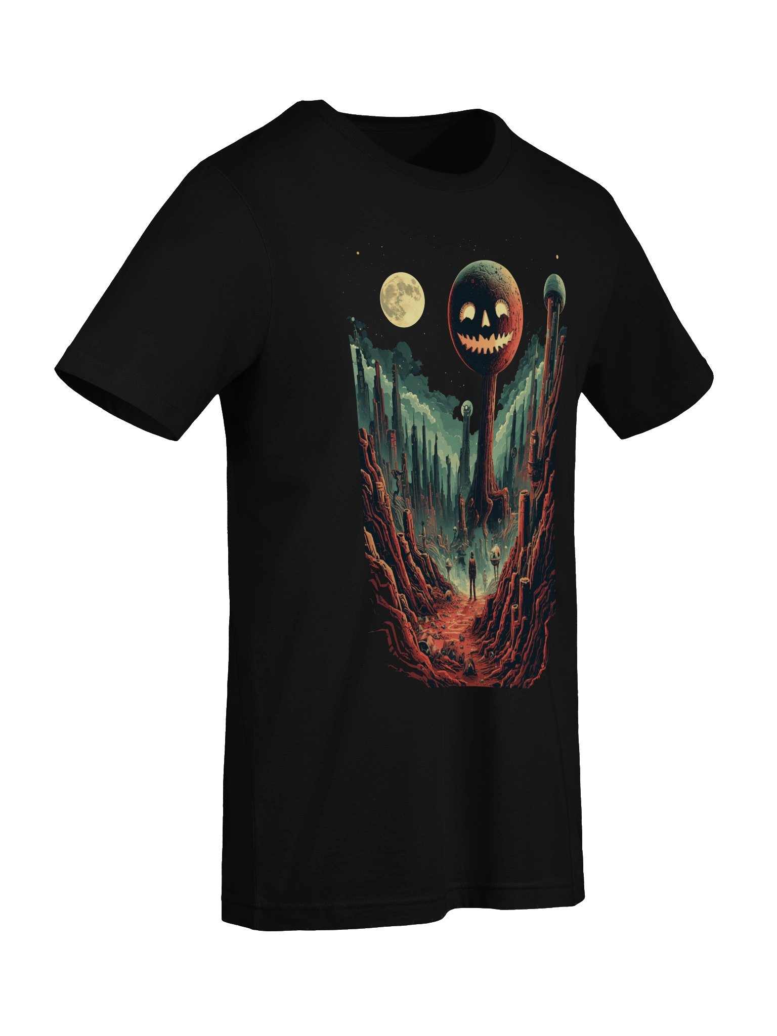 Pumpkin Moon Sci-Fi Lightweight T-Shirt product image (2)