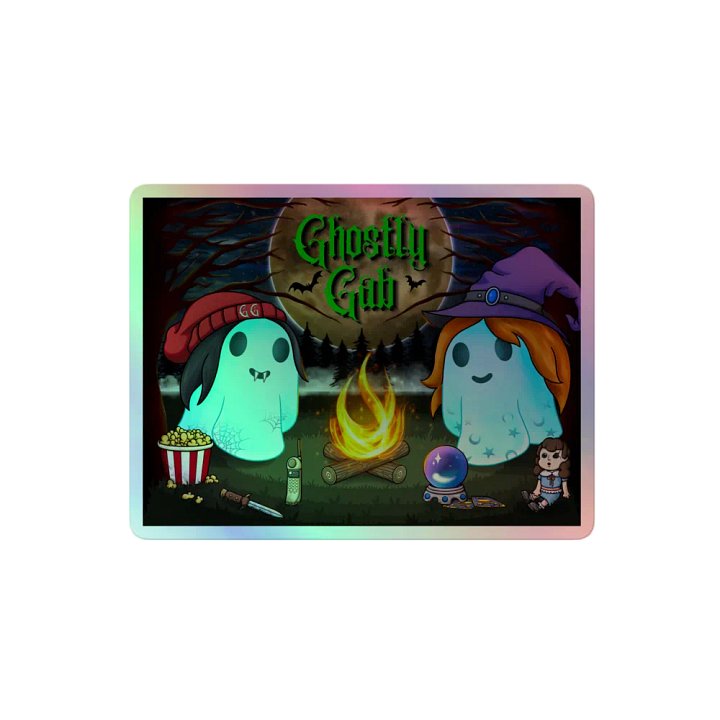 Ghostly Gab holo art sticker product image (2)
