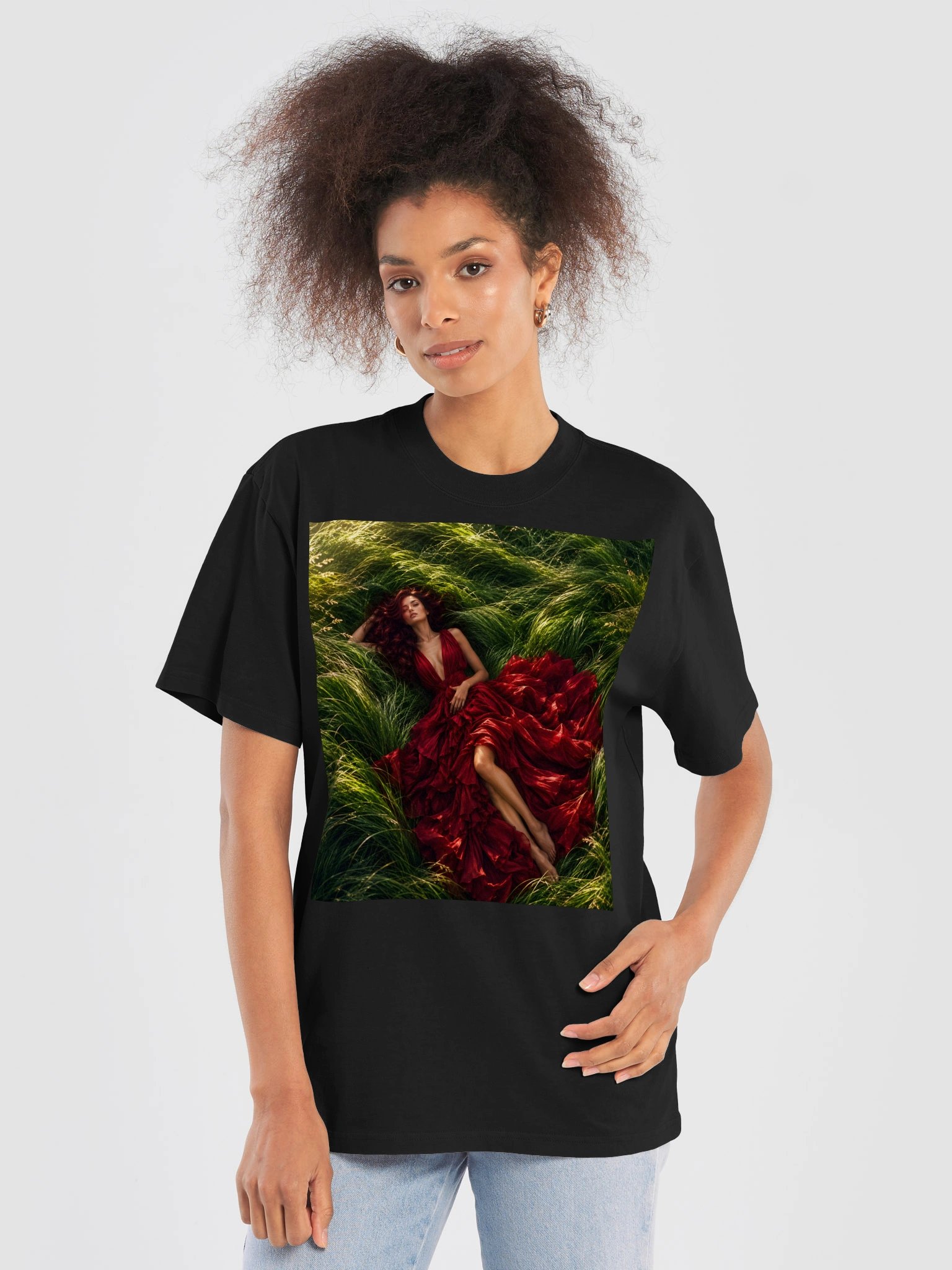 Emerald Green Crimson Gown Unisex Oversized T-Shirt | Dark Academia BookTok Gift product image (6)