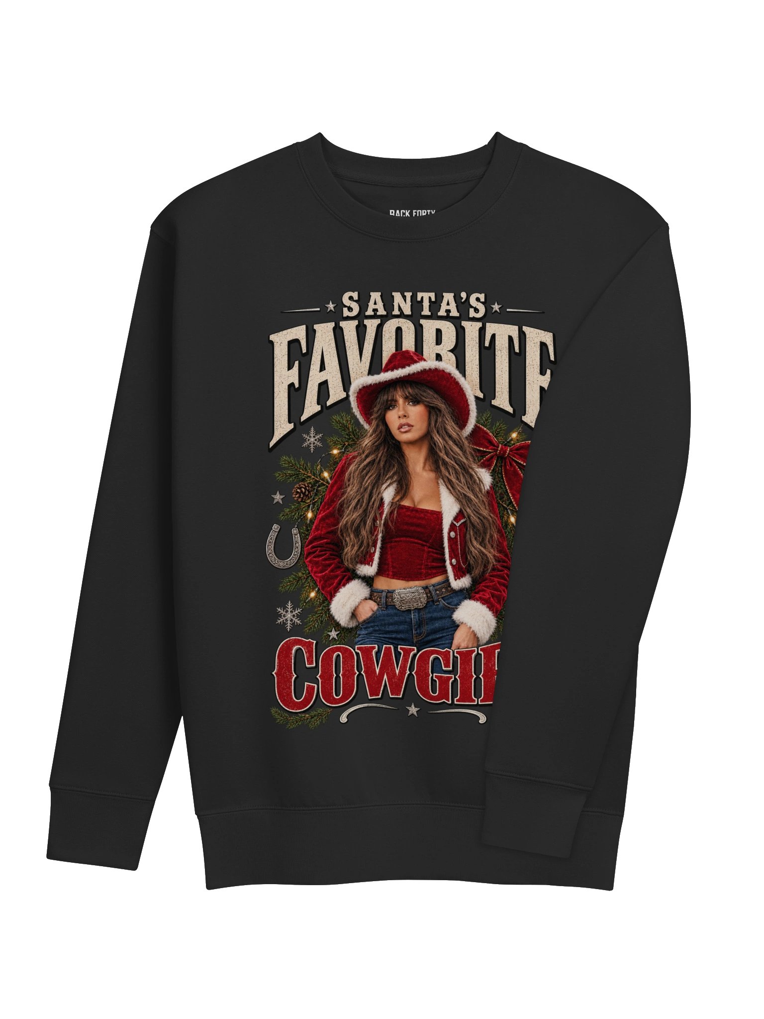 Santa’s Favorite Cowgirl™ Christmas Unisex Sweatshirt product image (4)
