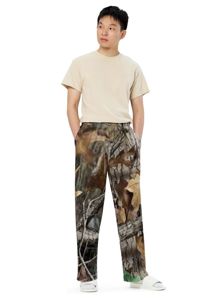 All-over print unisex wide-leg pants Camo product image (3)