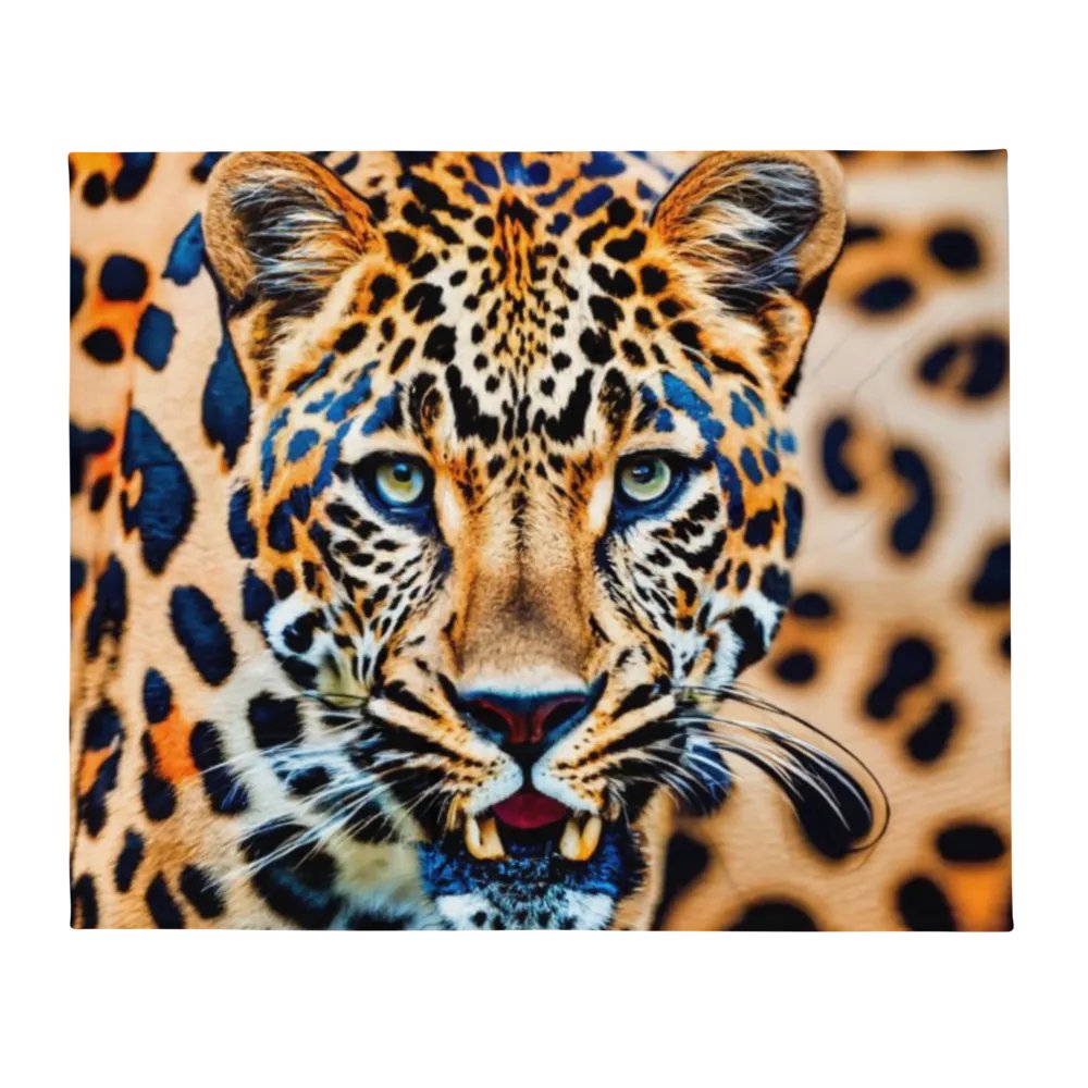 Big Cat 3D Leopard Print Design Throw Blanket product image (3)