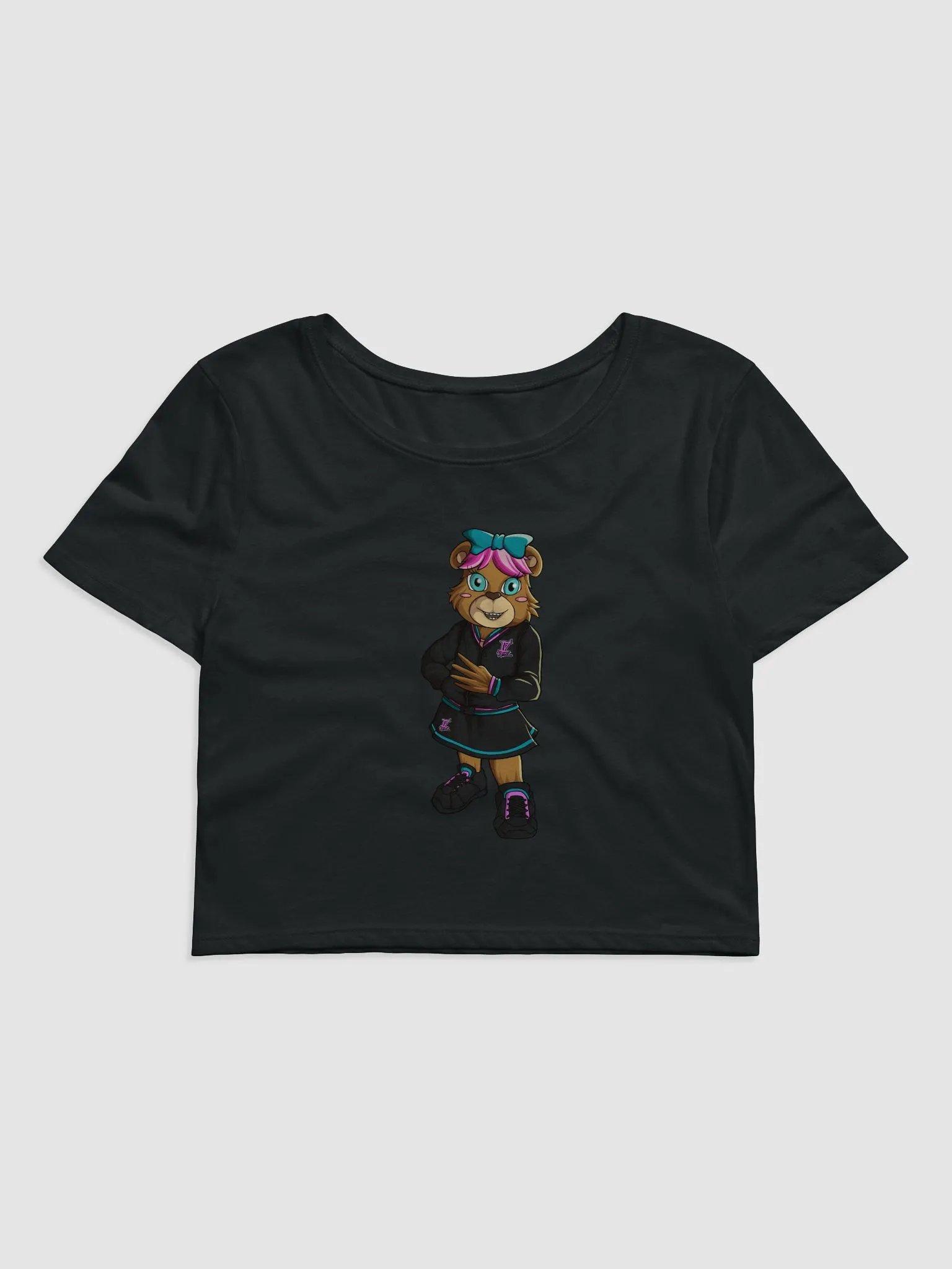 Standing Girl Bear Bella+Canvas Women's Crop Tee product image (1)