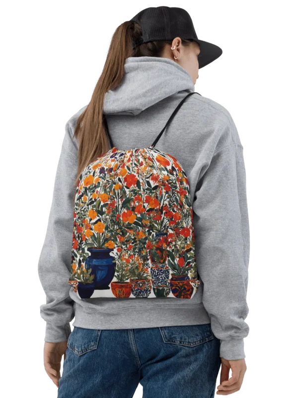 Mexican Jardin Drawstring Backpack product image (3)