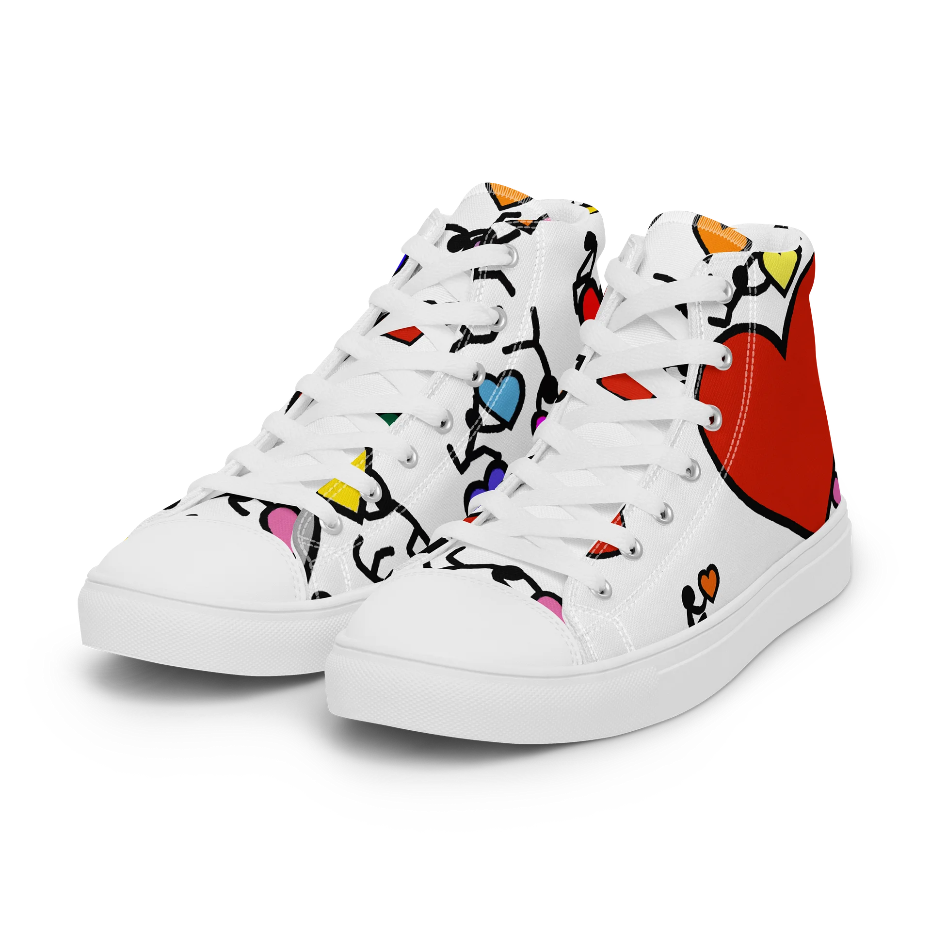 Love in Colour // Woman's Canvas Art High Tops product image (6)
