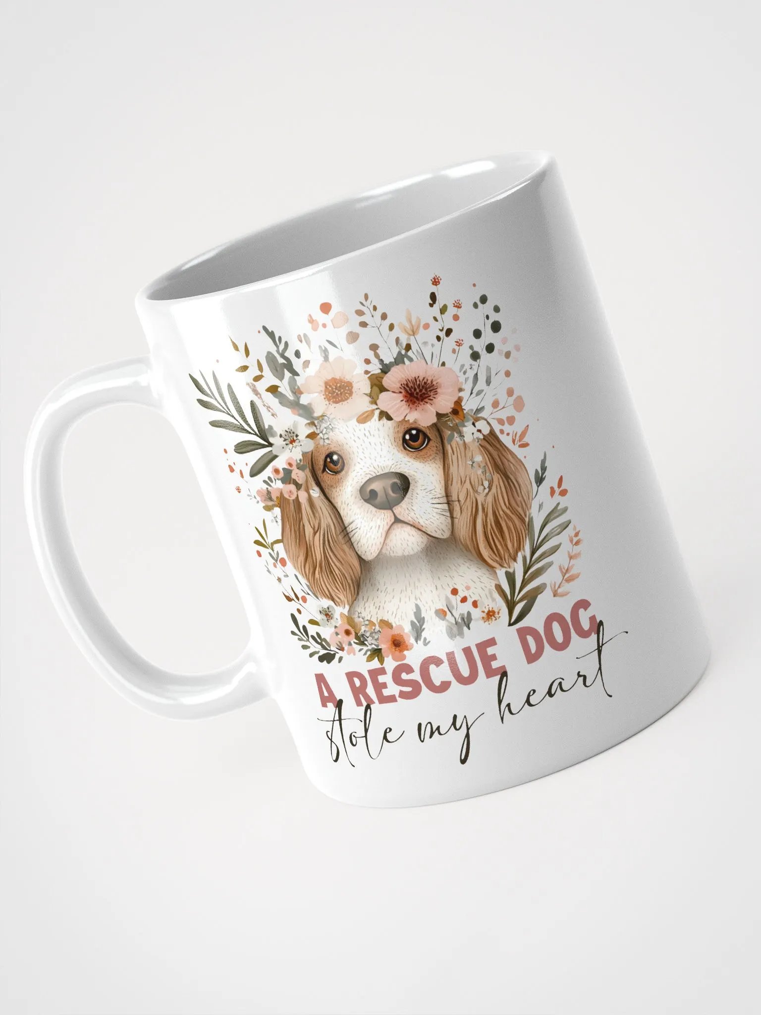 Floral Rescue Dog Stole My Heart Mug product image (2)