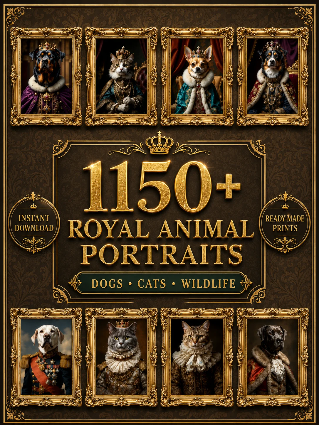 Royal Pet Portrait Wall Art Bundle, 1150+ product image (2)