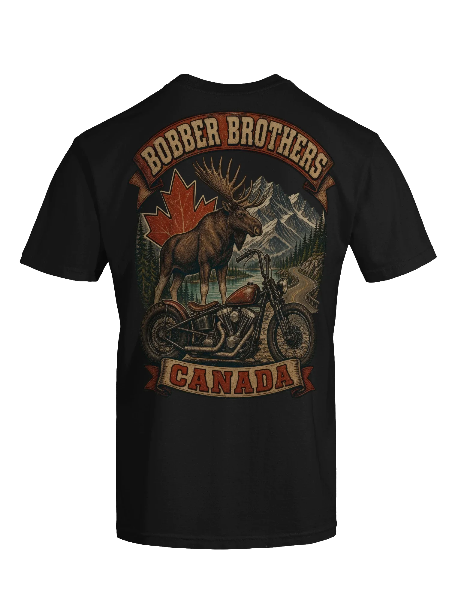 Canada motorcycle t-shirt design by Bobber Brothers
