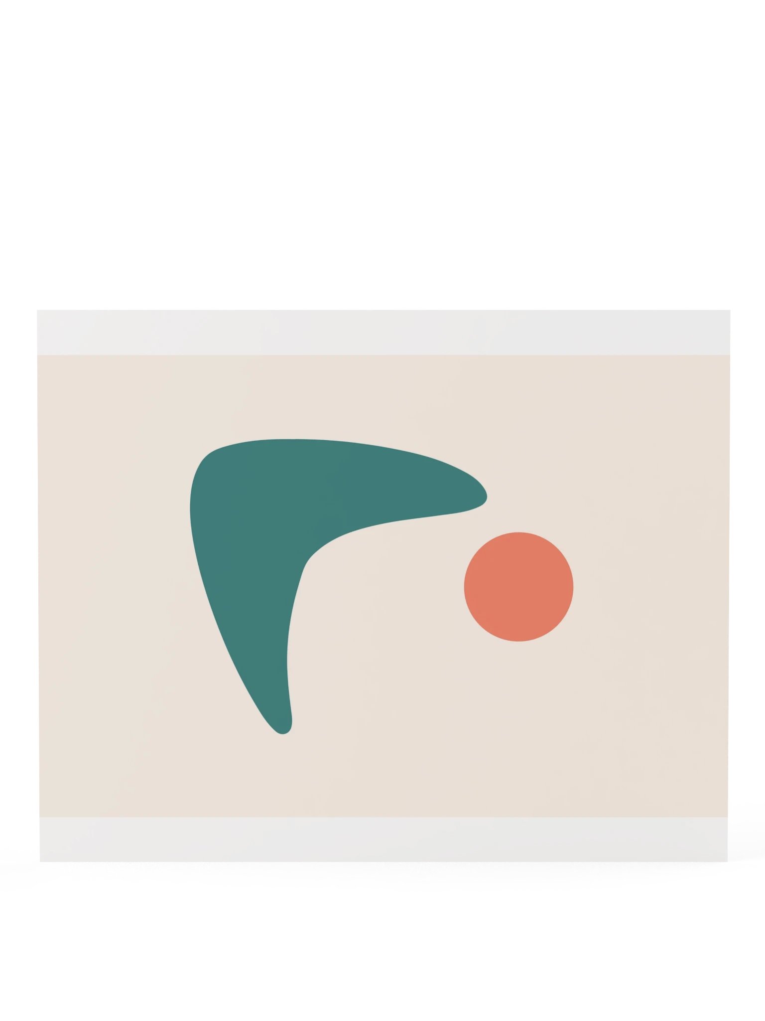 Teal Boomerang Sun Print | Colorful Bathroom Wall Art product image (8)