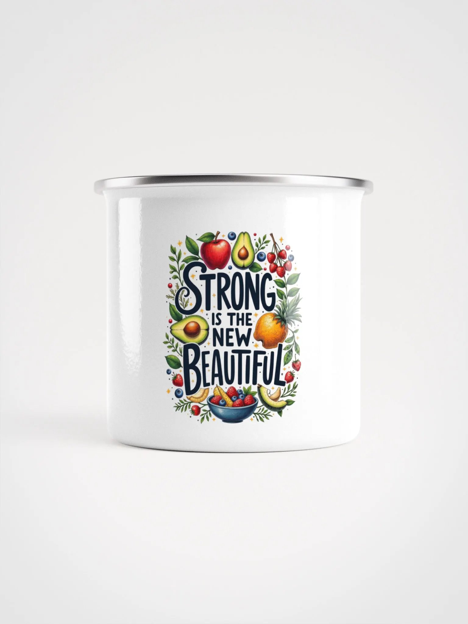 Strong is the New Beautiful Enamel Mug product image (2)