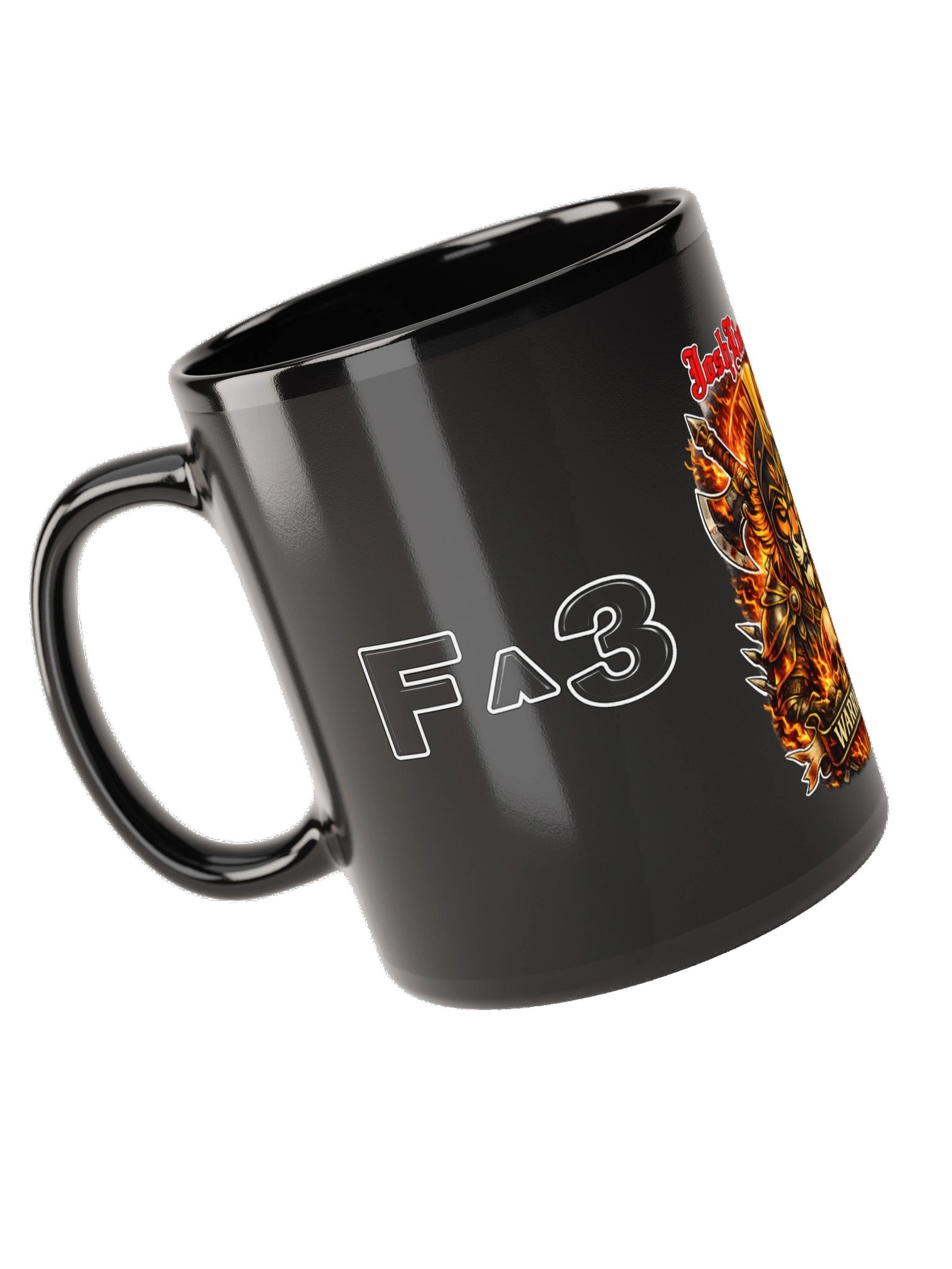 Warrior Flame Crest Black Mug product image (10)