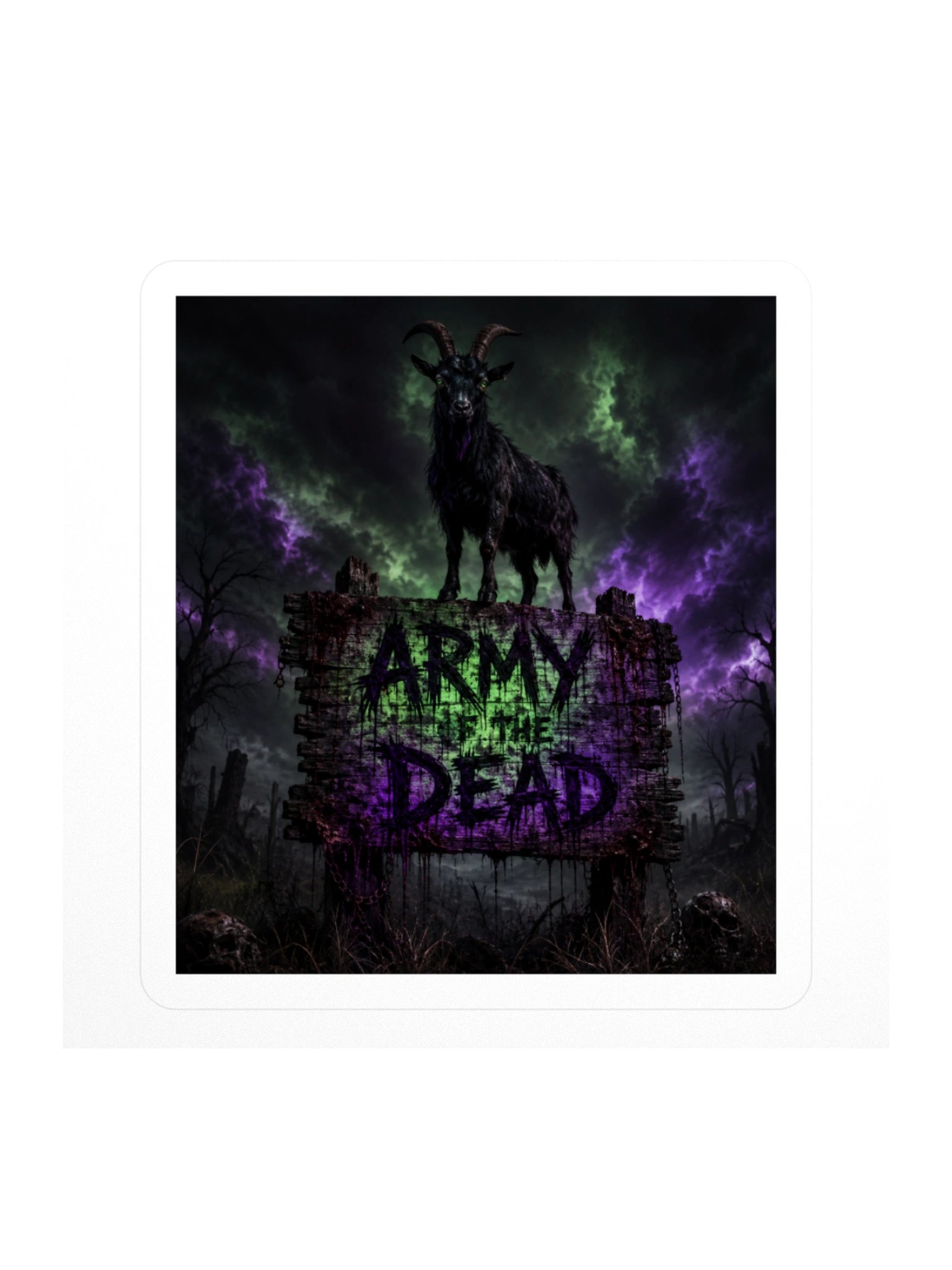 Army of the Dead Gothic Goat Sticker product image (1)