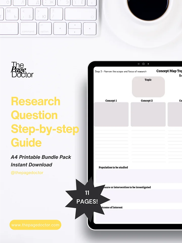 Writing A Research Question 7-Step Template product image (1)