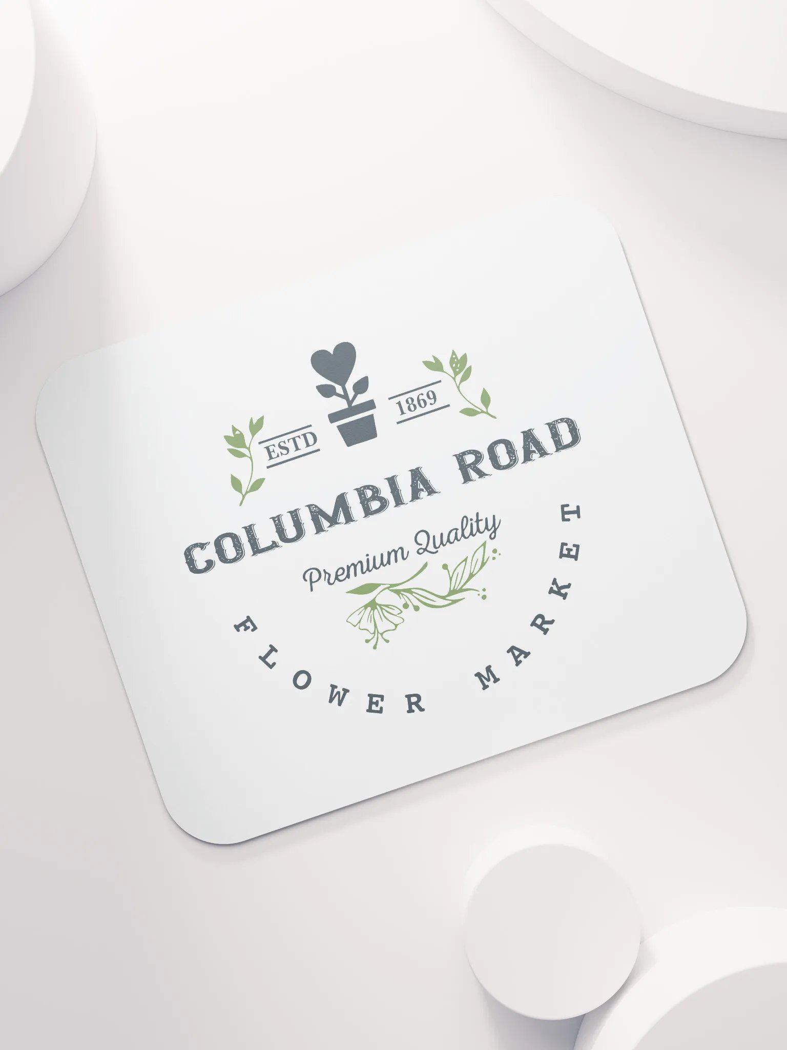 Columbia Road Market Mouse Pad (White) product image (7)