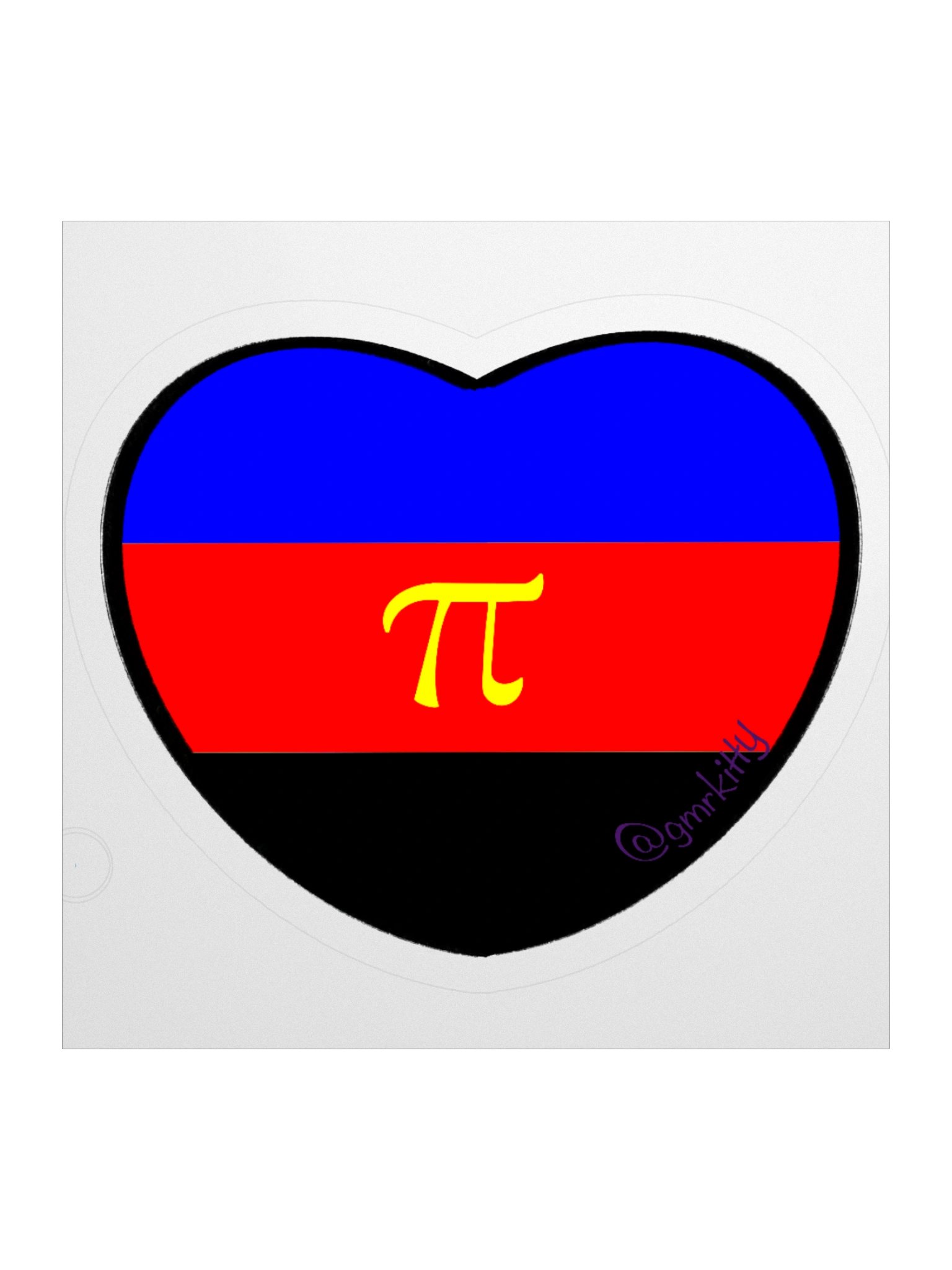 PolyA Pride Heart Sticker product image (1)