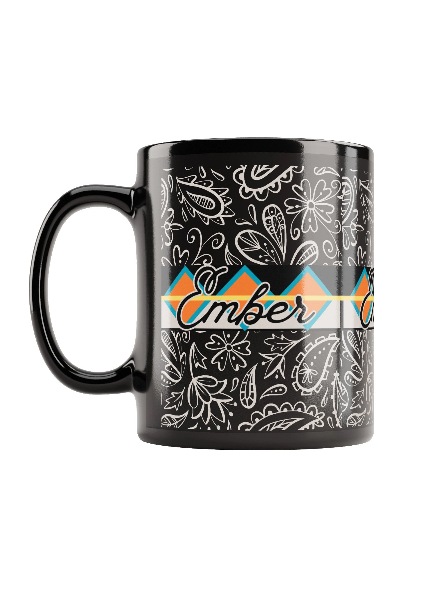 Black Paisley Elegance Mug product image (6)