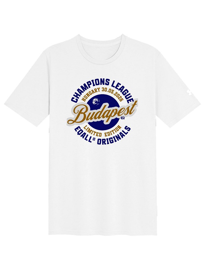 EQALL® ft. Under Armour® Unisex Athletic Tee_Champions League_Mustard Blue product image (1)