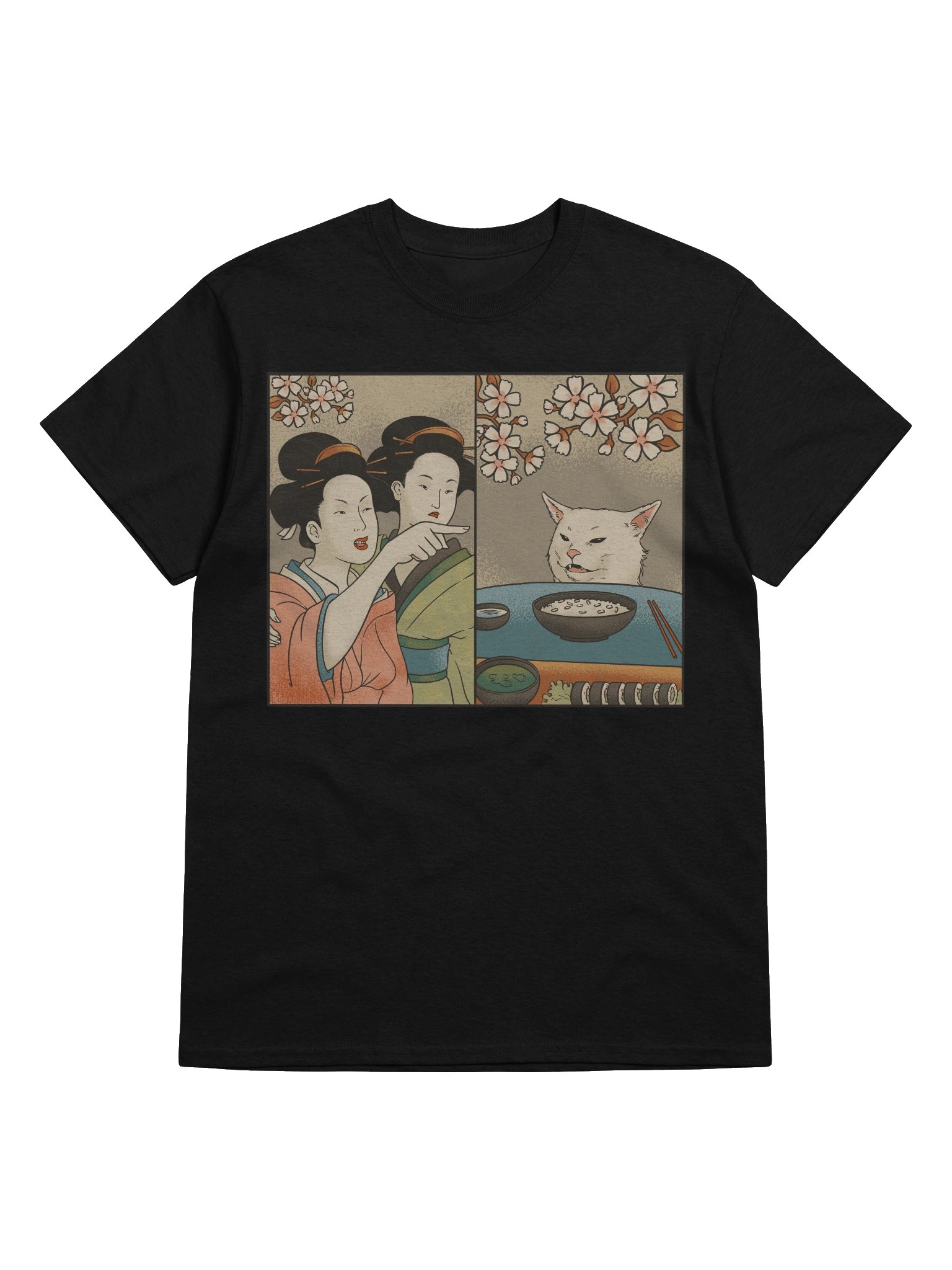 Woman Yelling At A Cat Meme Japanese Graphic T-Shirt product image (14)