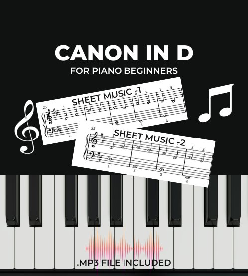 Canon in D for Piano Beginners - Sheet Music (pdf) and mp3 files product image (1)