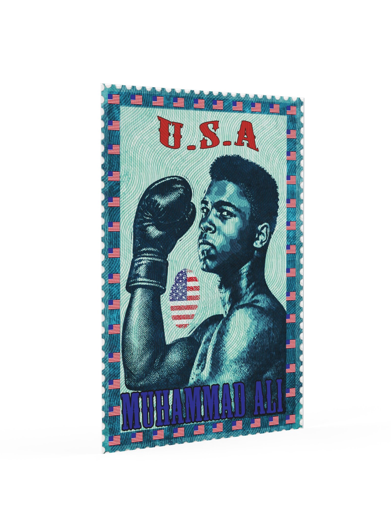 Muhammad Ali Vintage Postage Stamp Poster | Boxing Wall Art product image (3)