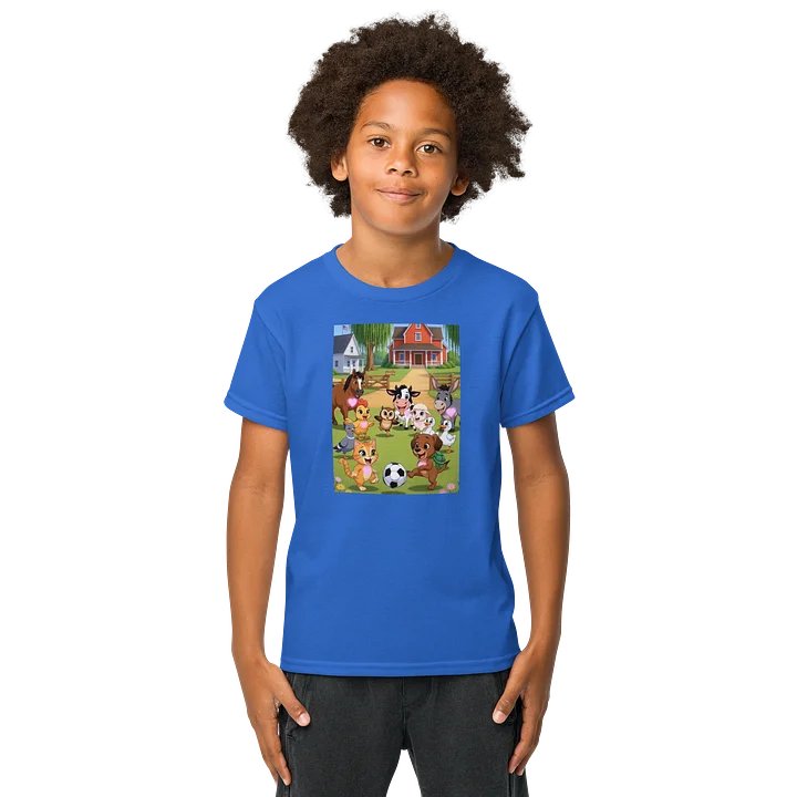 Cute Farm Animal Soccer Youth Sports Tee product image (1)