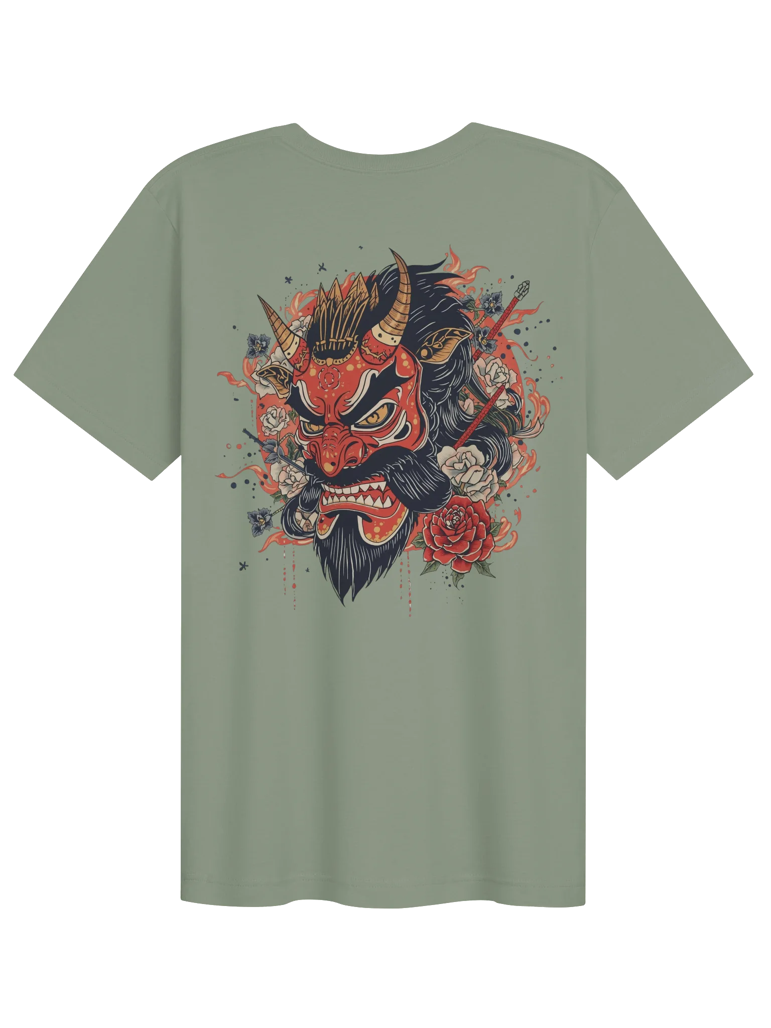 The Bold Oni Mask Streetwear T-Shirt product image (1)