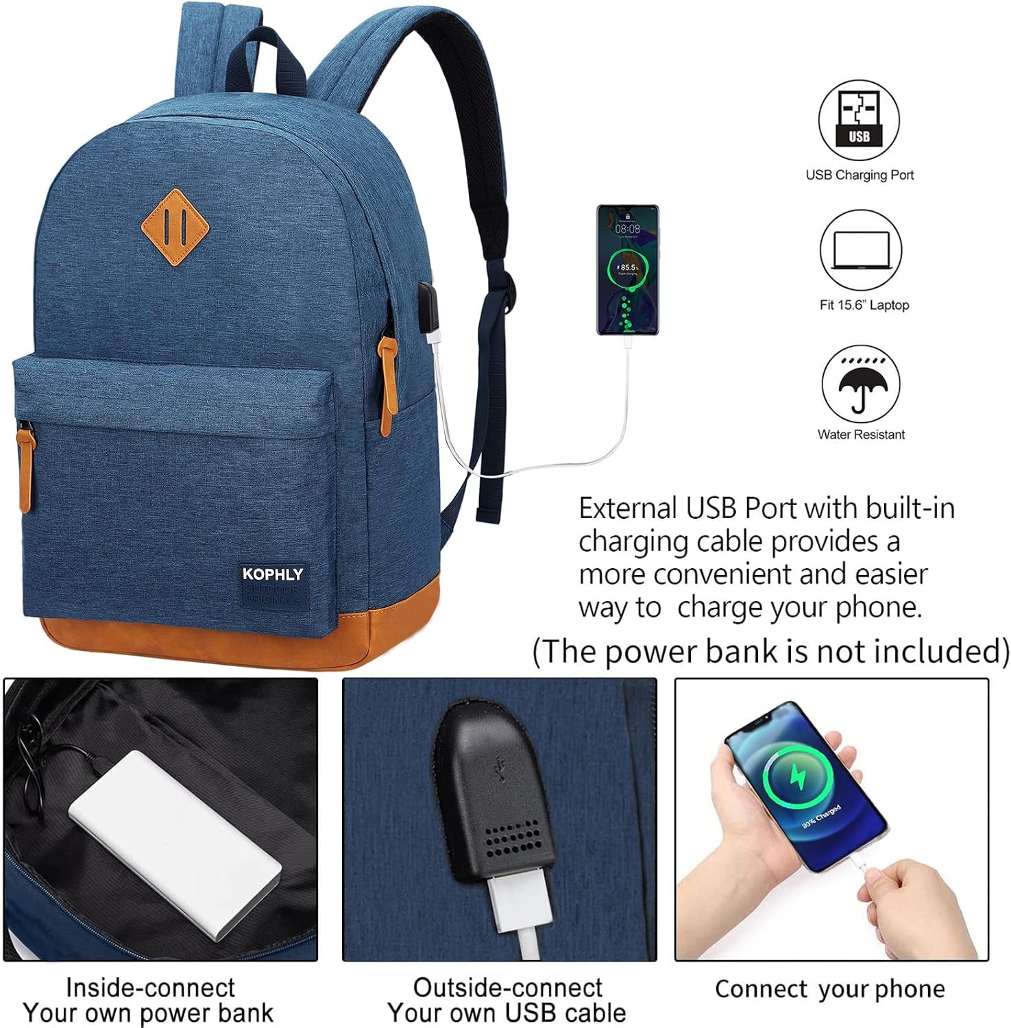 MEEBOY Lightweight Casual Laptop Backpack Unisex Bookbag School Backpack product image (5)