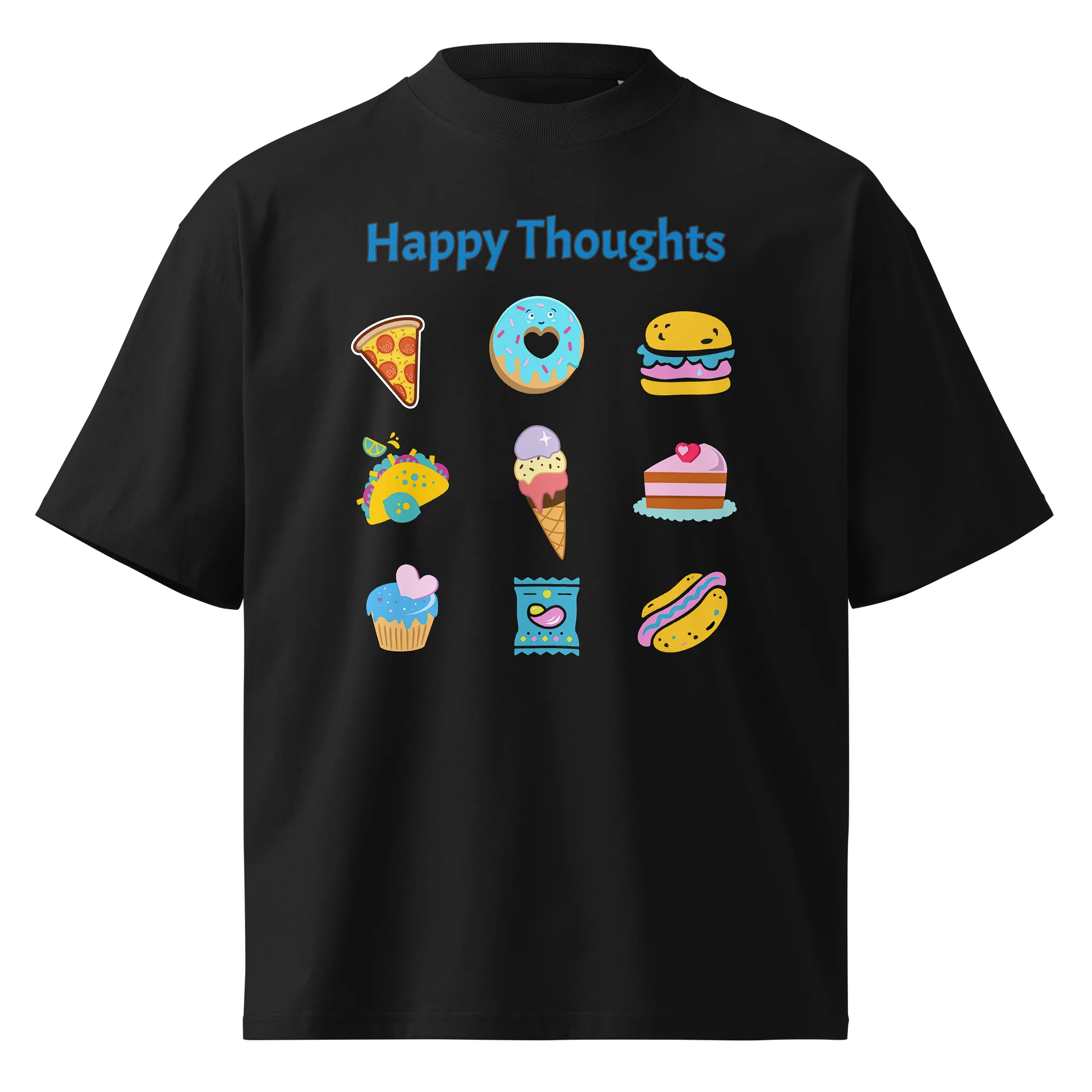 Happy Thoughts - Junk Food Lover - Stanley/Stella Unisex Organic Oversized T-Shirt SATU020 product image (2)