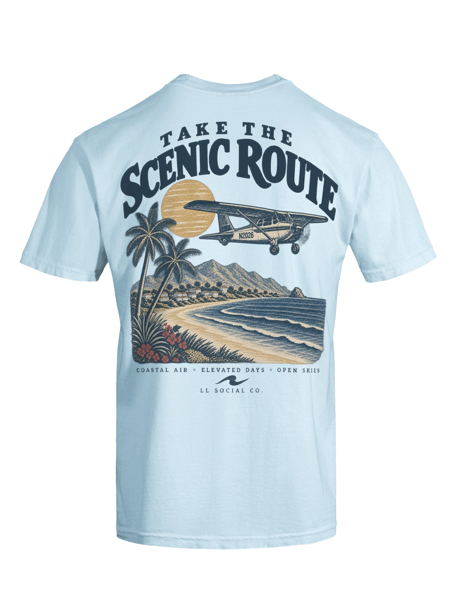 LL Social Co. Take the Scenic Route Tee — Coastal Flight product image (76)