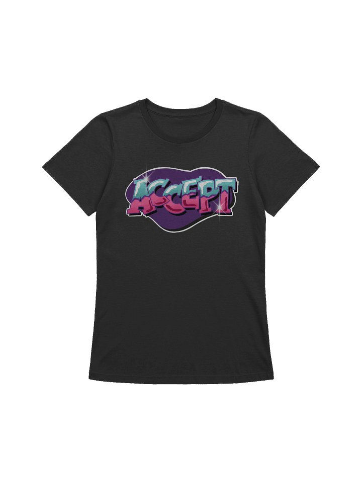 "ACCEPT" - Kawaiifiti Style - Women's Relaxed-fit T-Shirt (Dark) product image (1)