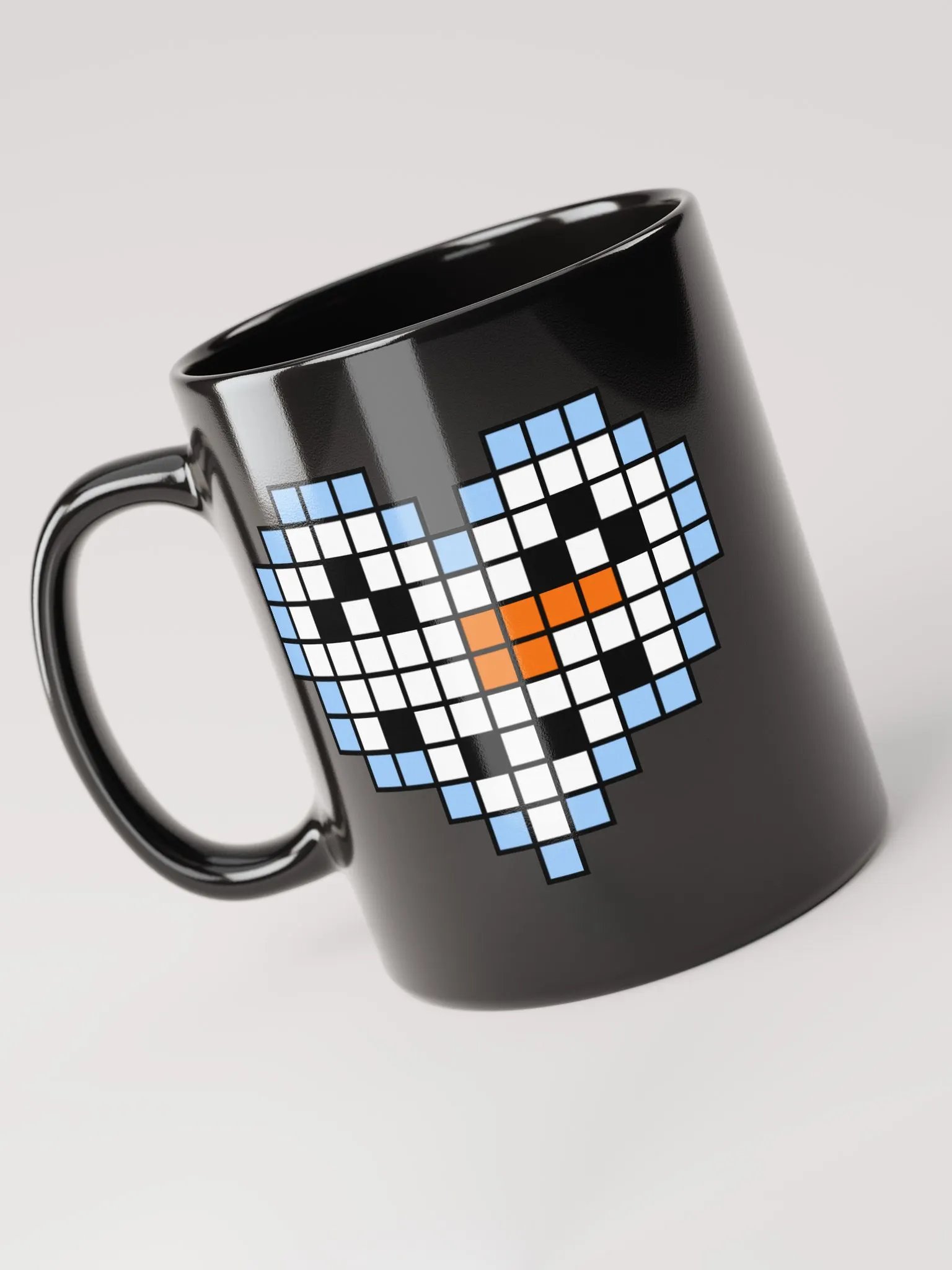 Snowman Heart Black Glossy Mug product image (5)