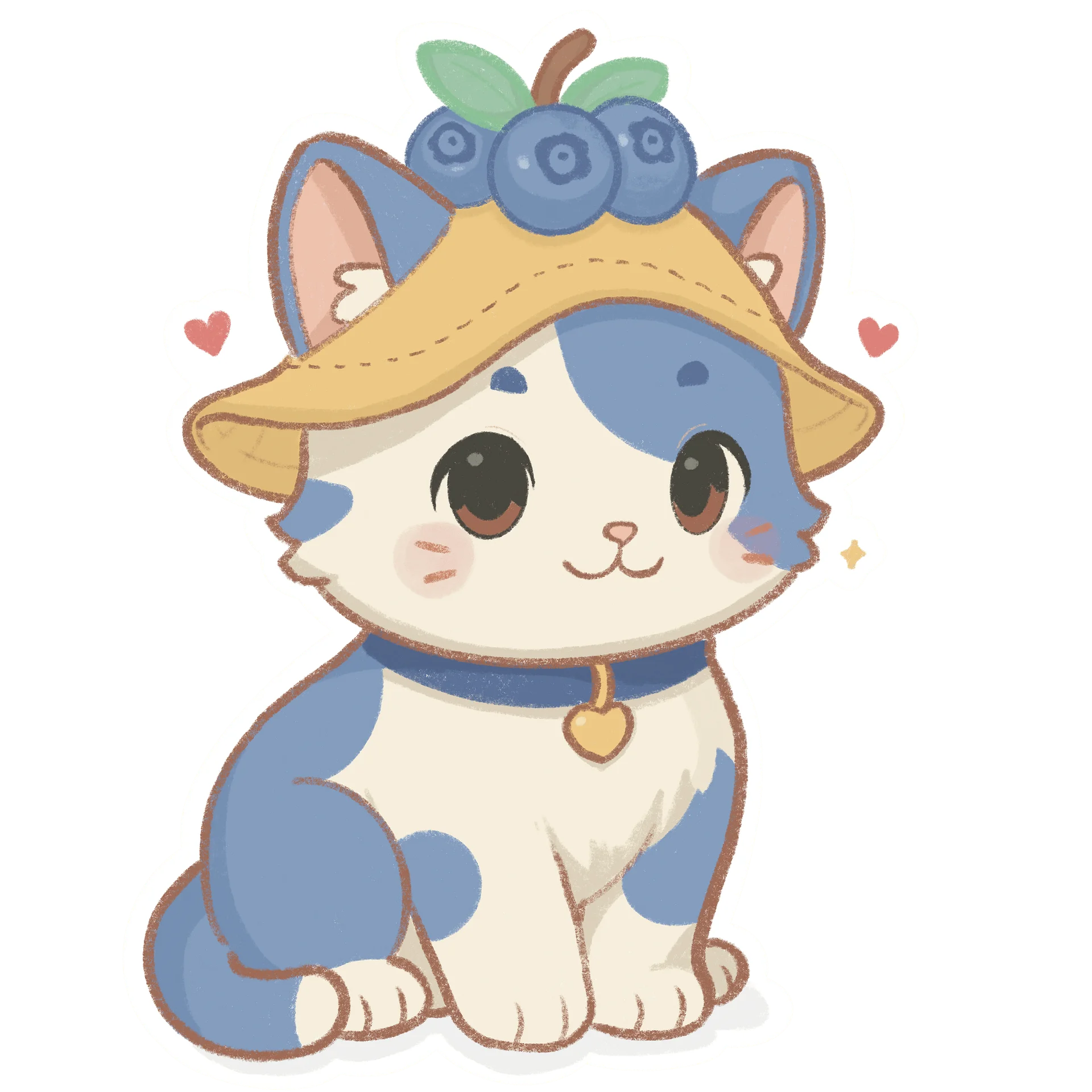 Blueberry Cat Sticker product image (7)