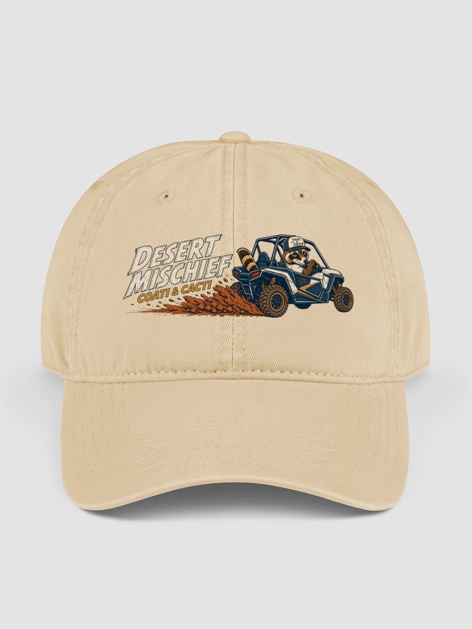 Desert Mischief Off-Road Coati Graphic Baseball Cap product image (25)