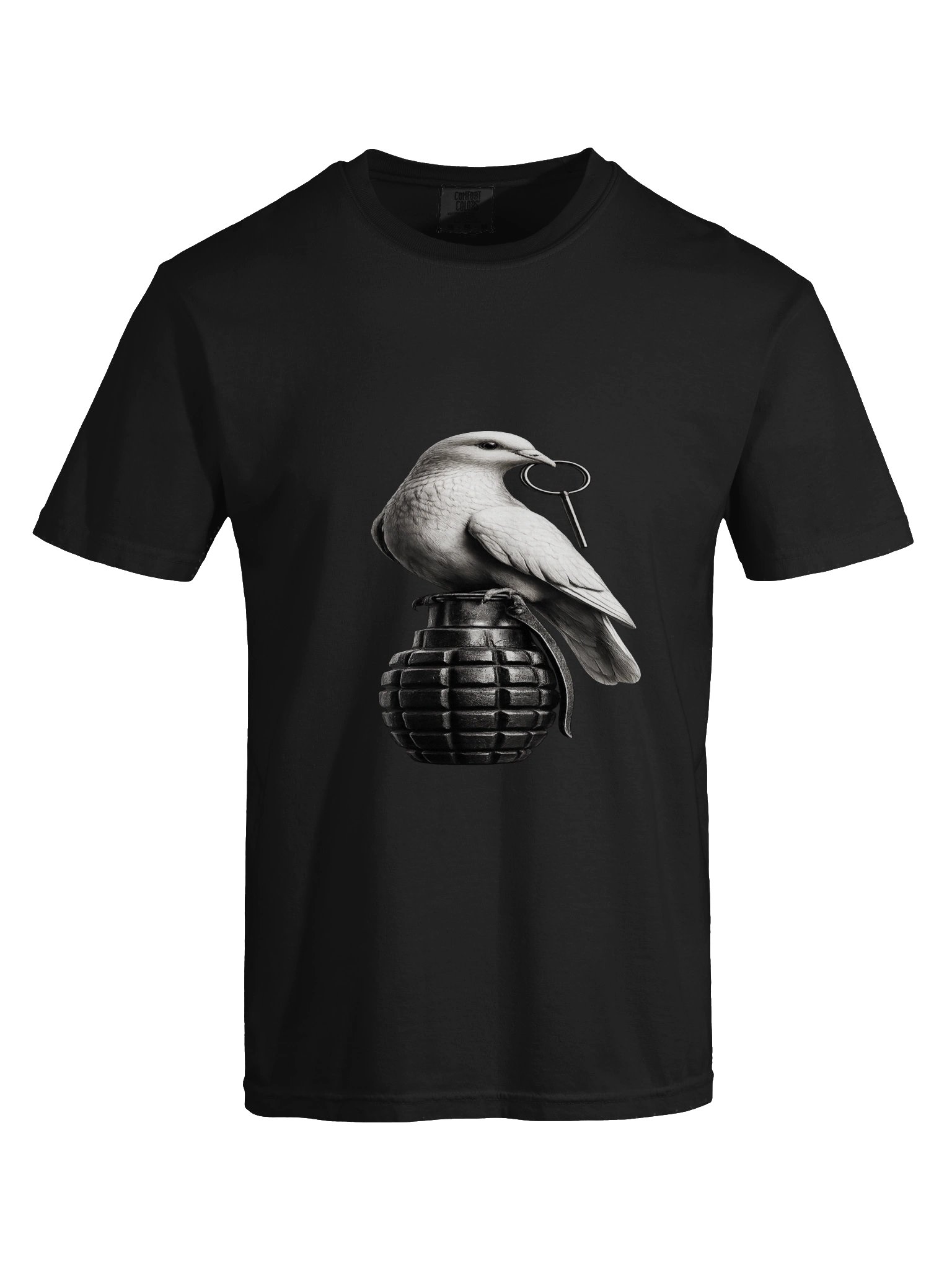 Dove & Grenade Graphic Tee | Edgy Anti-War Streetwear Shirt product image (5)