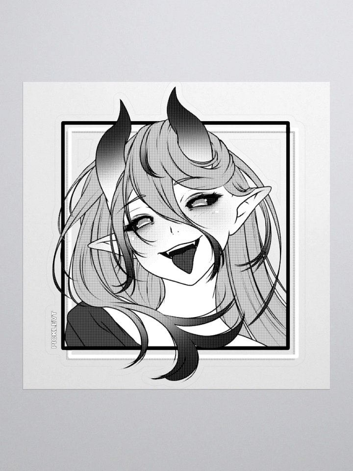 Pickle Kiss-Cut Sticker (Greyscale) product image (1)