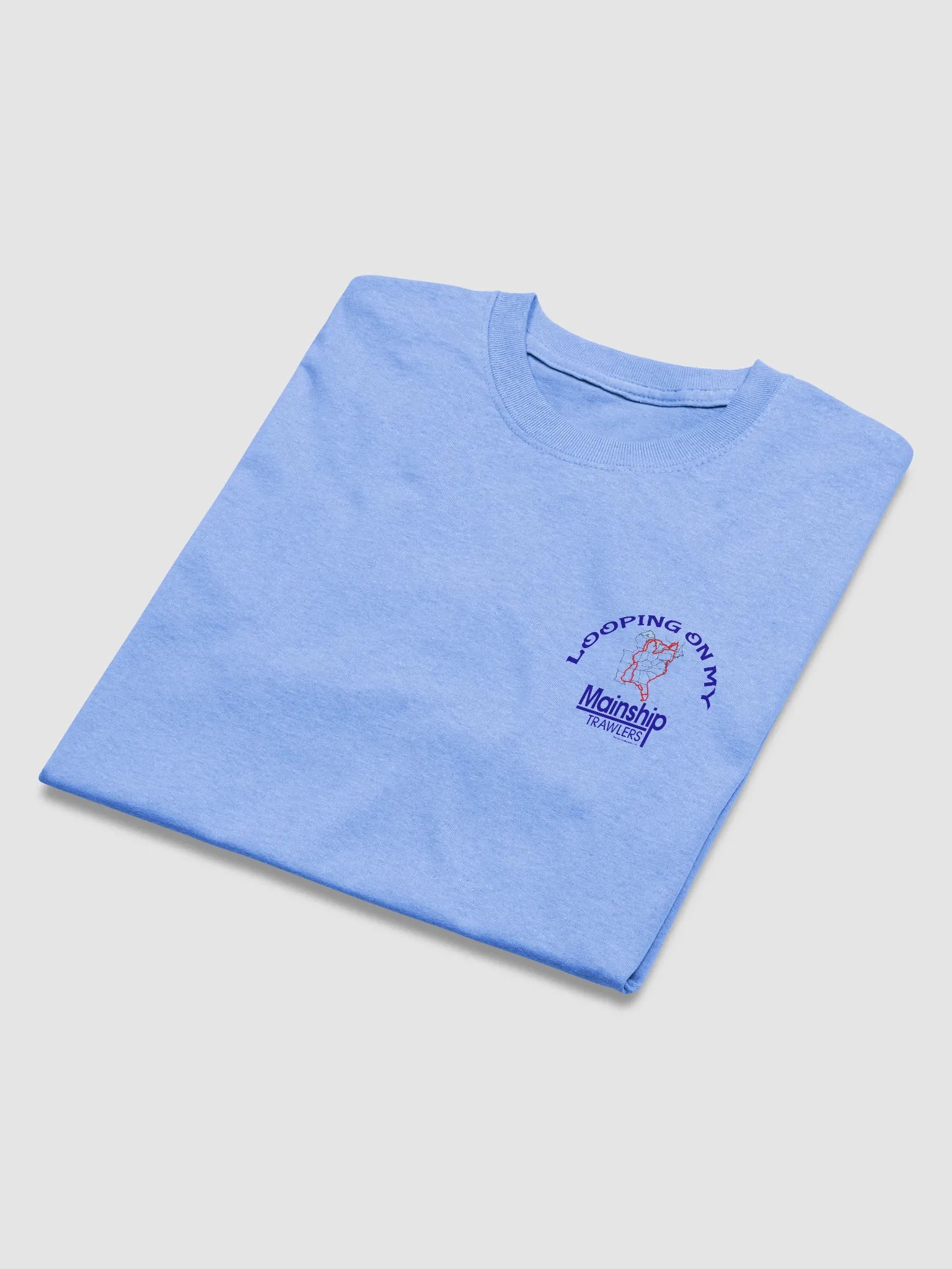 Looping On My Mainship - T-Shirt - Light Shirt w/Blue Logo product image (3)