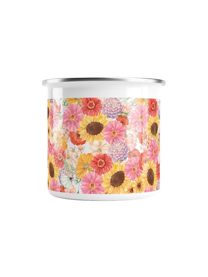 Vibrant Summer Blooms Enamel Camp Mug product image (2)