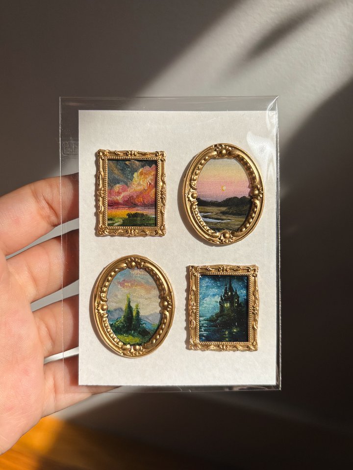 Landscape Mini Handmade Sticker Gallery Sheet- Pack of 4 product image (1)