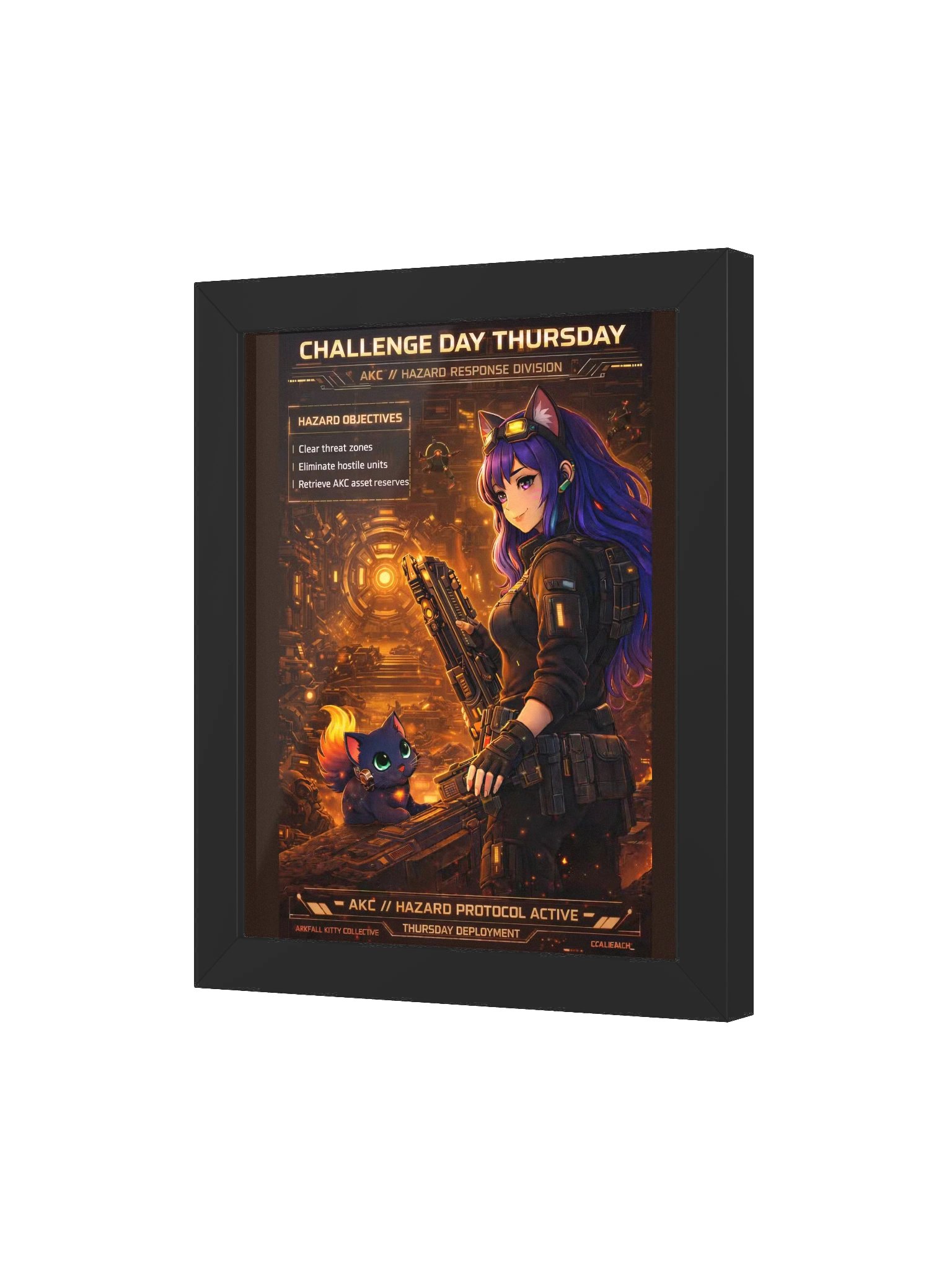 • AKC // Challenge Day Thursday Poster | AKC Themed Day Series | Arkfall Kitty Collective Wall Art product image (3)