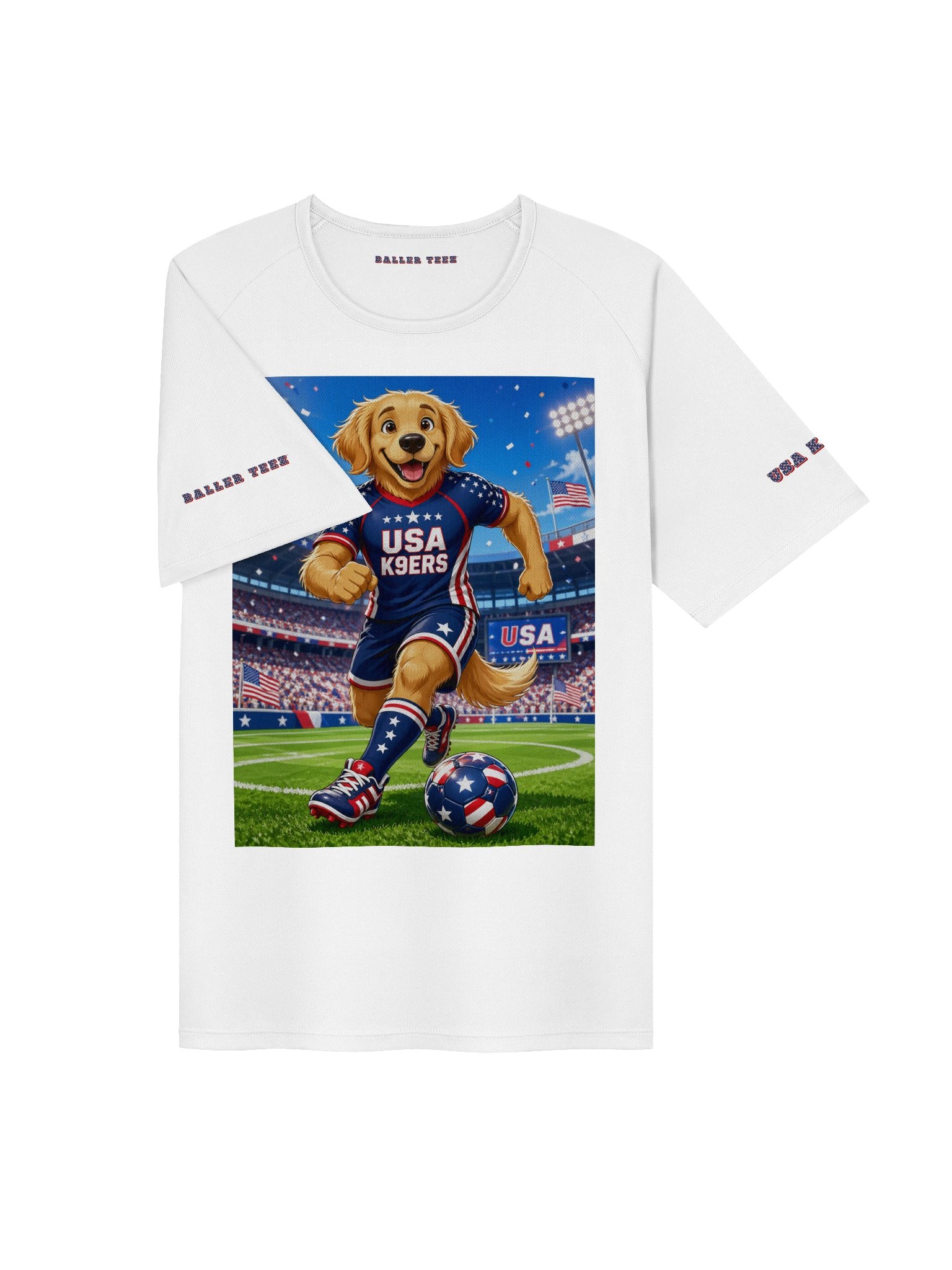 USA K9ERS Soccer Golden Retriever Unisex Sports Jersey product image (3)