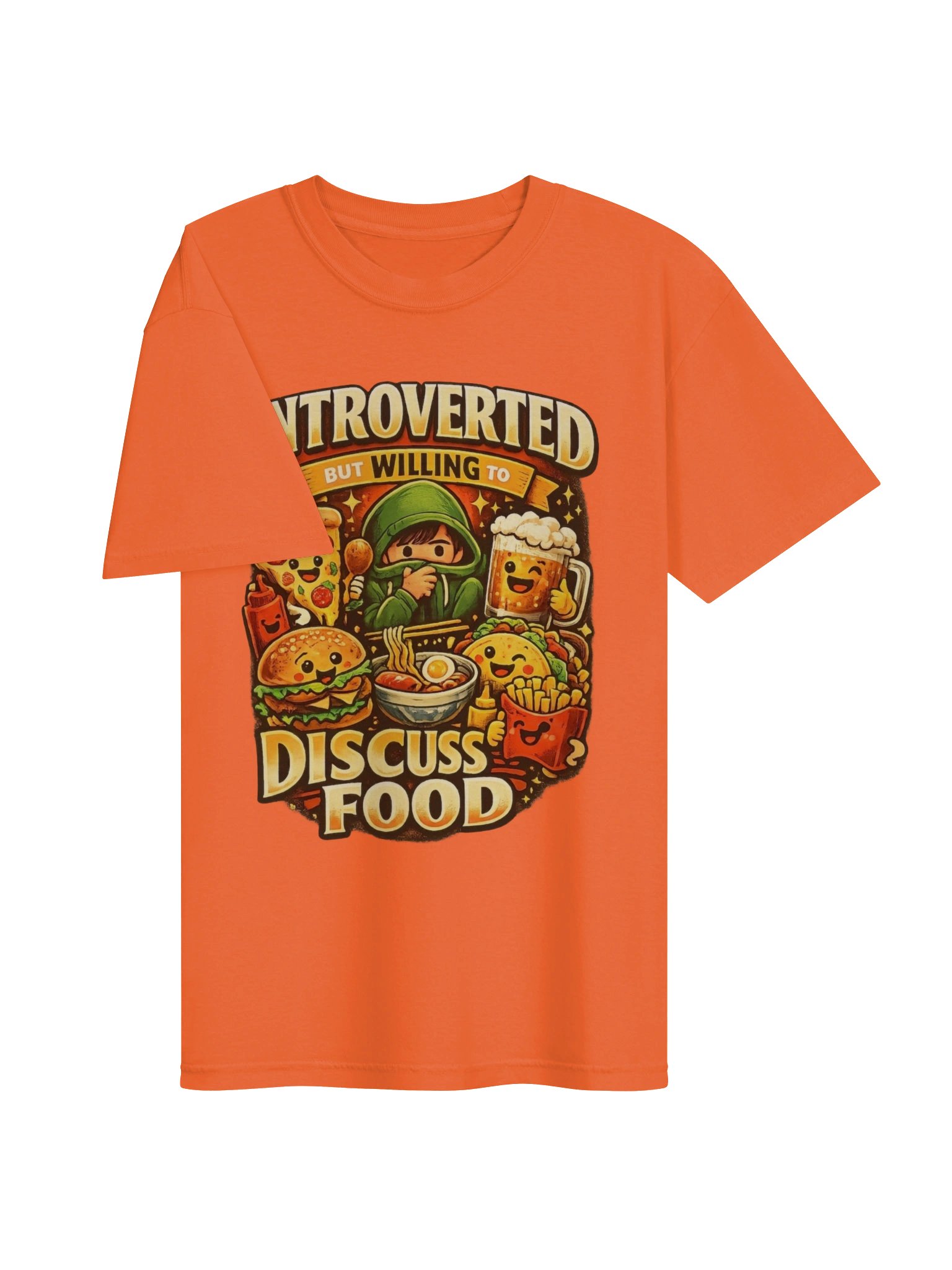 Introverted but Willing to Discuss Food Funny T-Shirt product image (34)