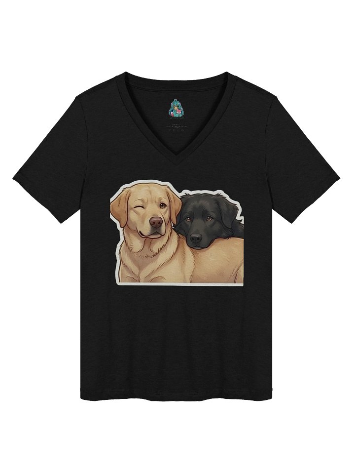 Golden Wink & Black Snuggle Best Friends V-Neck product image (3)