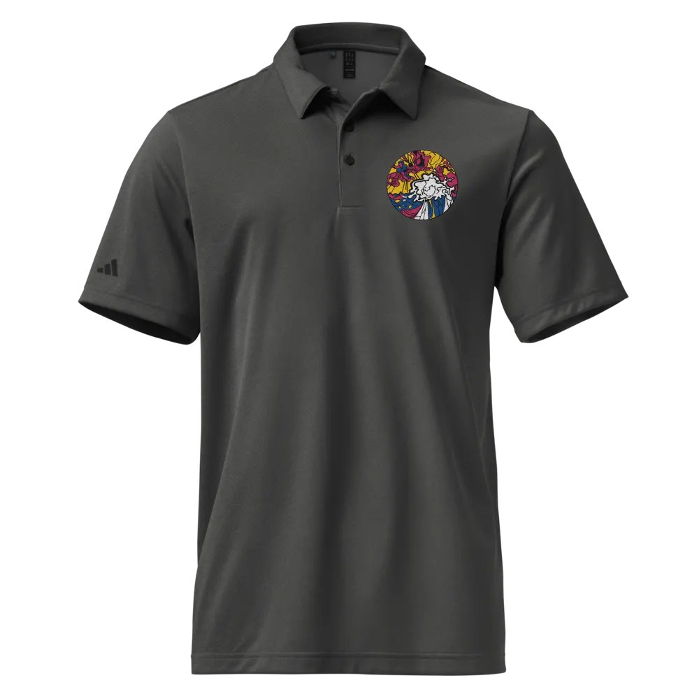 Vibrant Swirls Abstract Polo Shirt - Wave at Sunset product image (1)