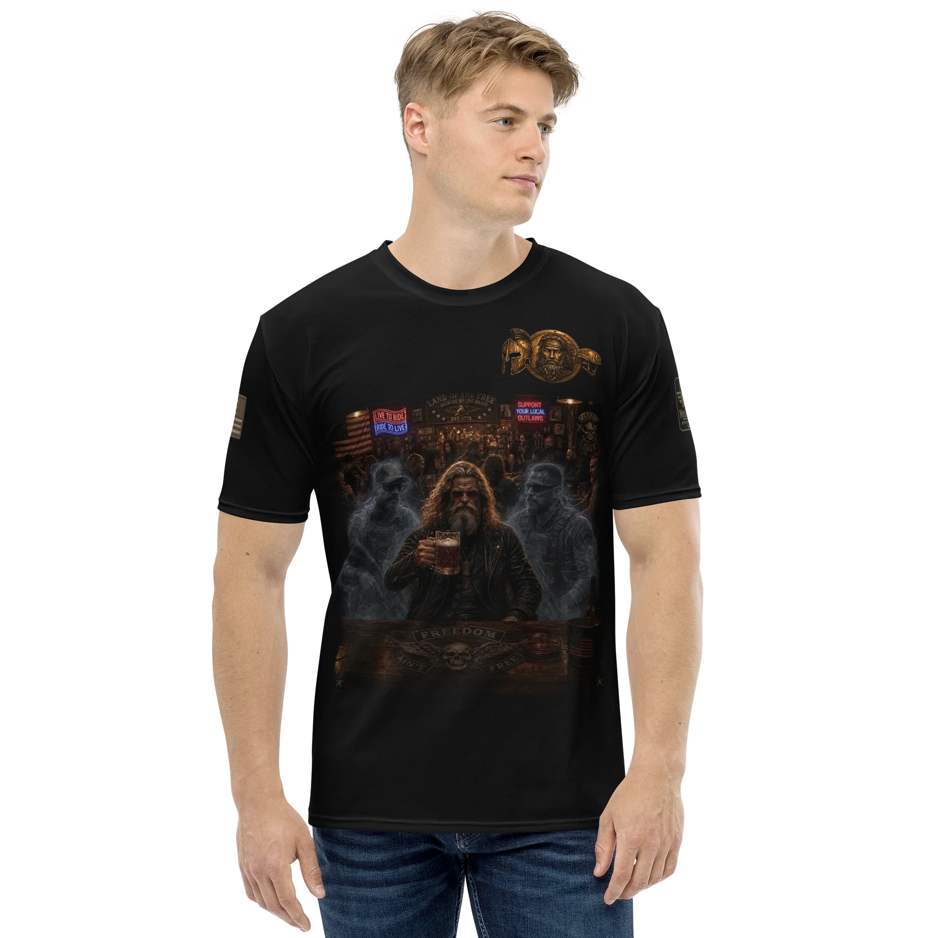 Warrior Sage "Freedom Aint Free" MötoGraffitti Tee product image (2)