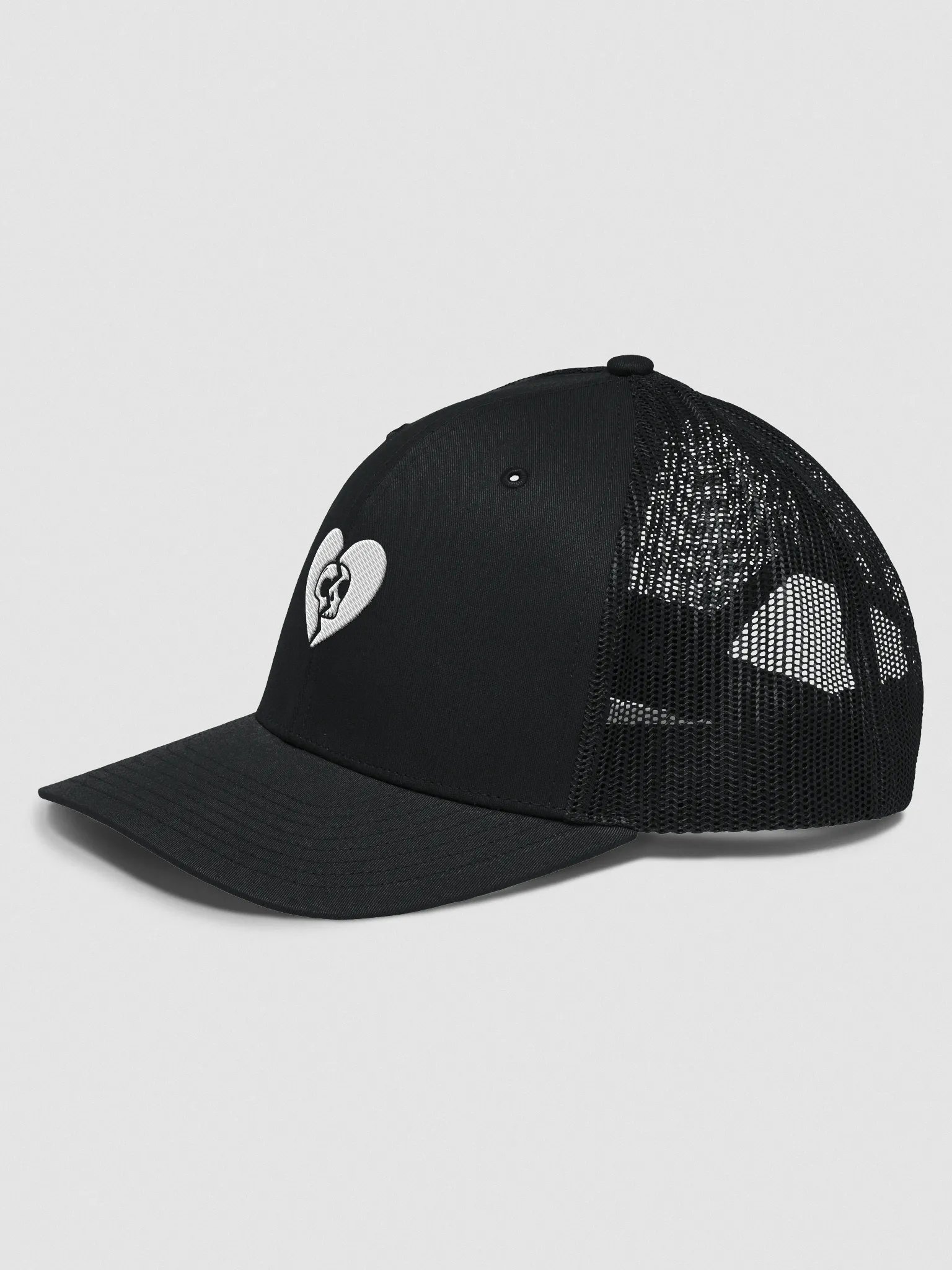 Broken heart skull hat white product image (2)